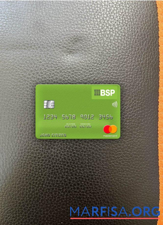 Blank Fiji Bank of South Pacific mastercard photolook front sample